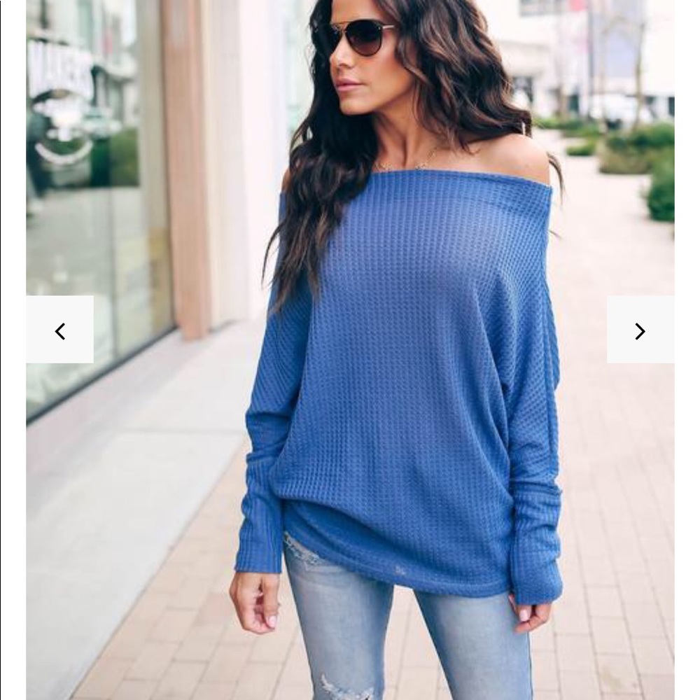 VICI Collection Off Shoulder Thermal Top